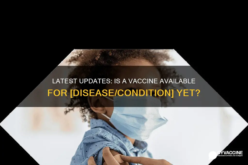 do they have a vaccine yet