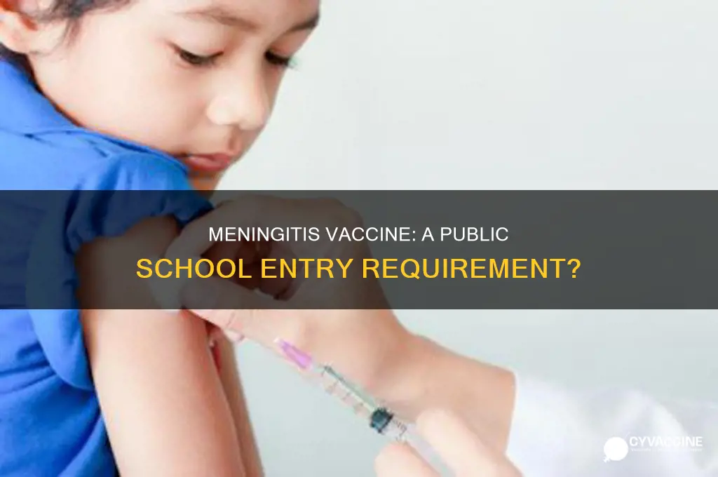do they let you in public school without meningitis vaccine
