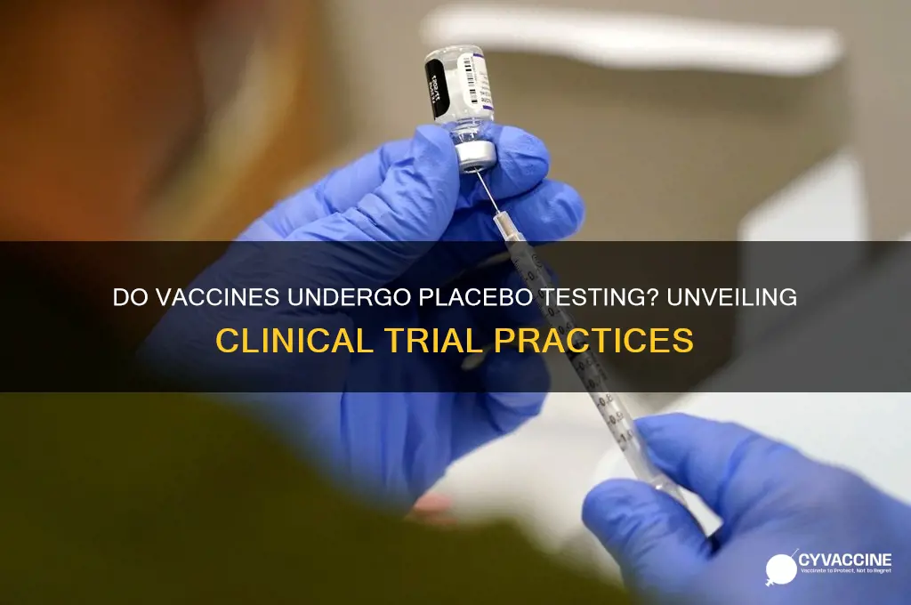 do they test vaccines with placebo