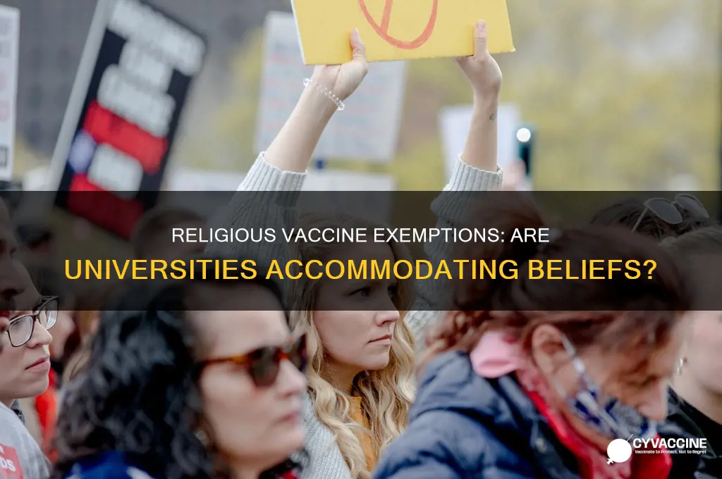 do universities allow religious vaccine exemptions