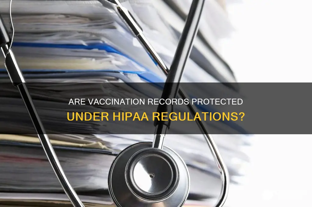do vaccination records fall under hipaa
