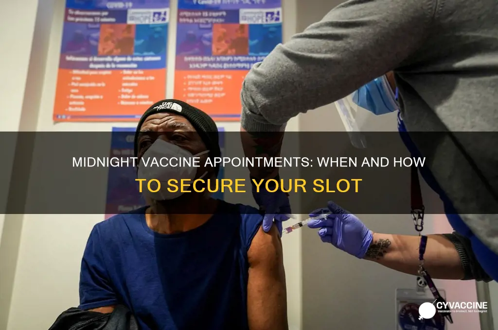 do vaccine appointments open at midnight