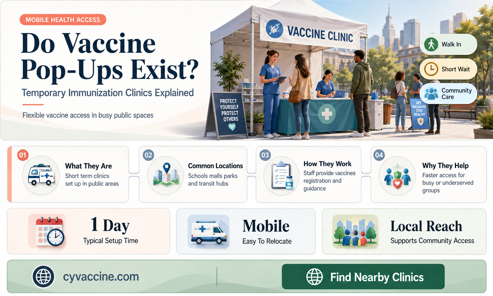 are there pop ups for vaccines