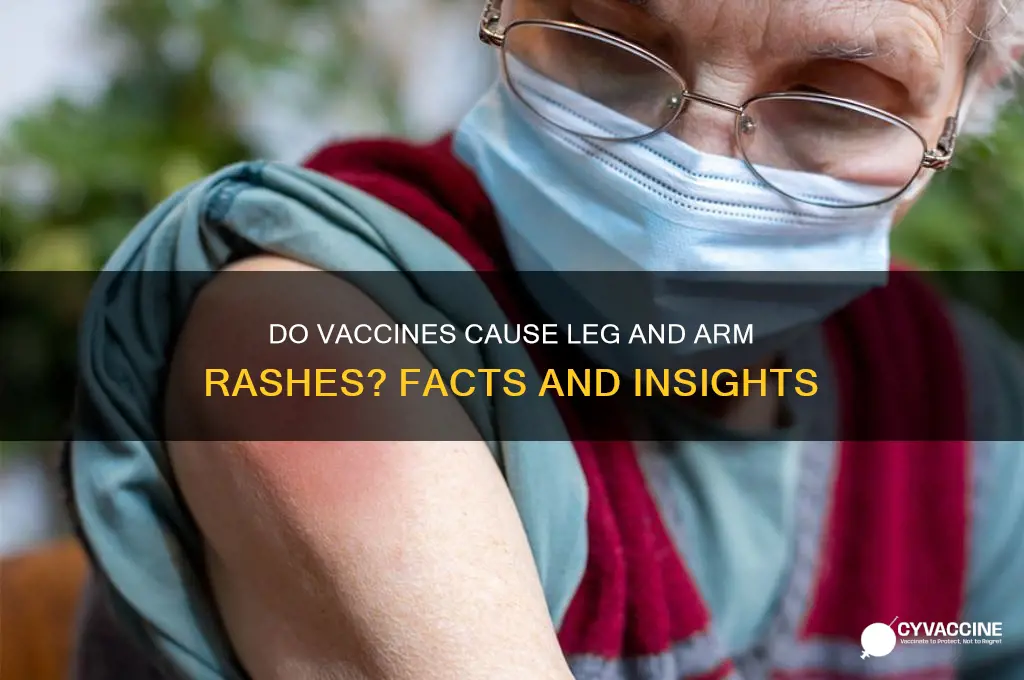do vaccines causeleg and arm rash