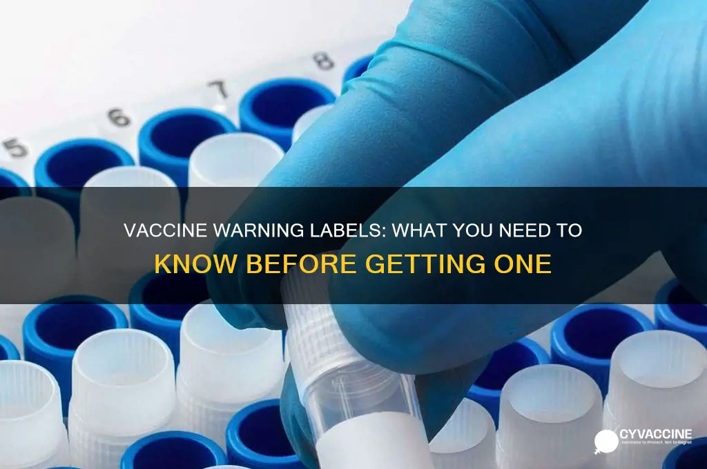 do vaccines come with warning labels