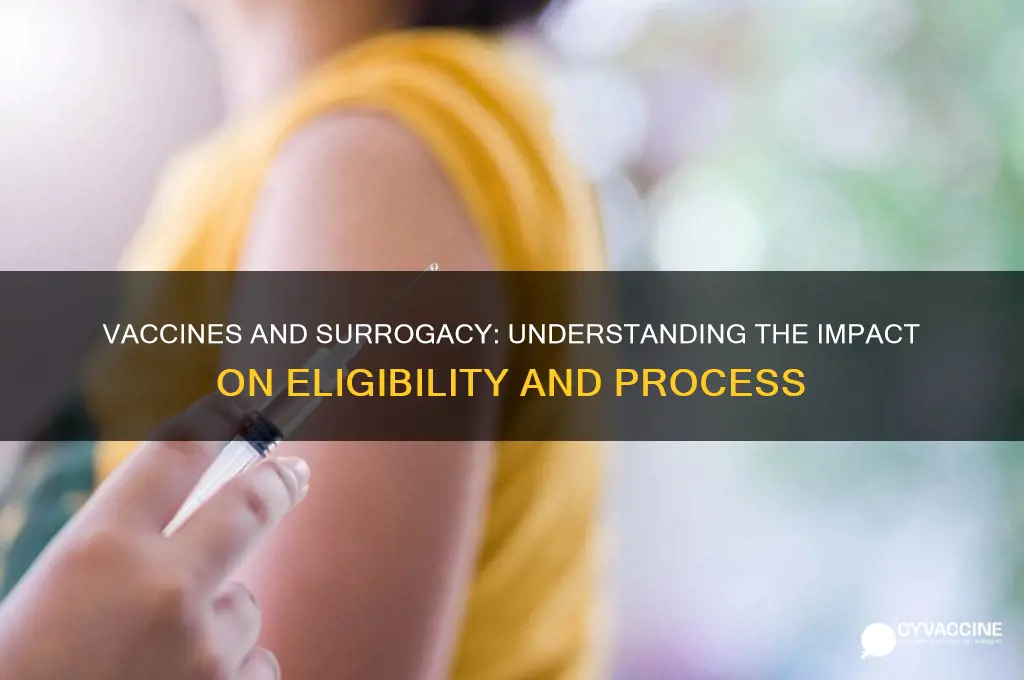 do vaccines exempt you from surrogacy