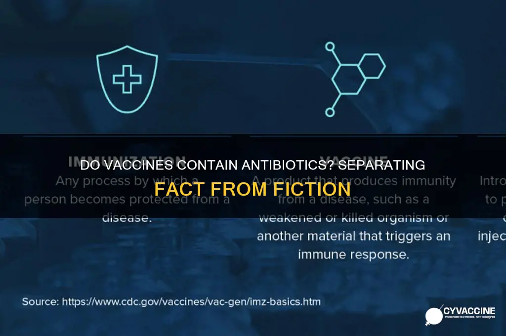 do vaccines have antibiotics in them