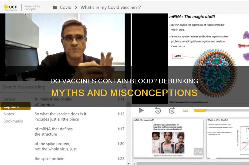 do vaccines have blood in them