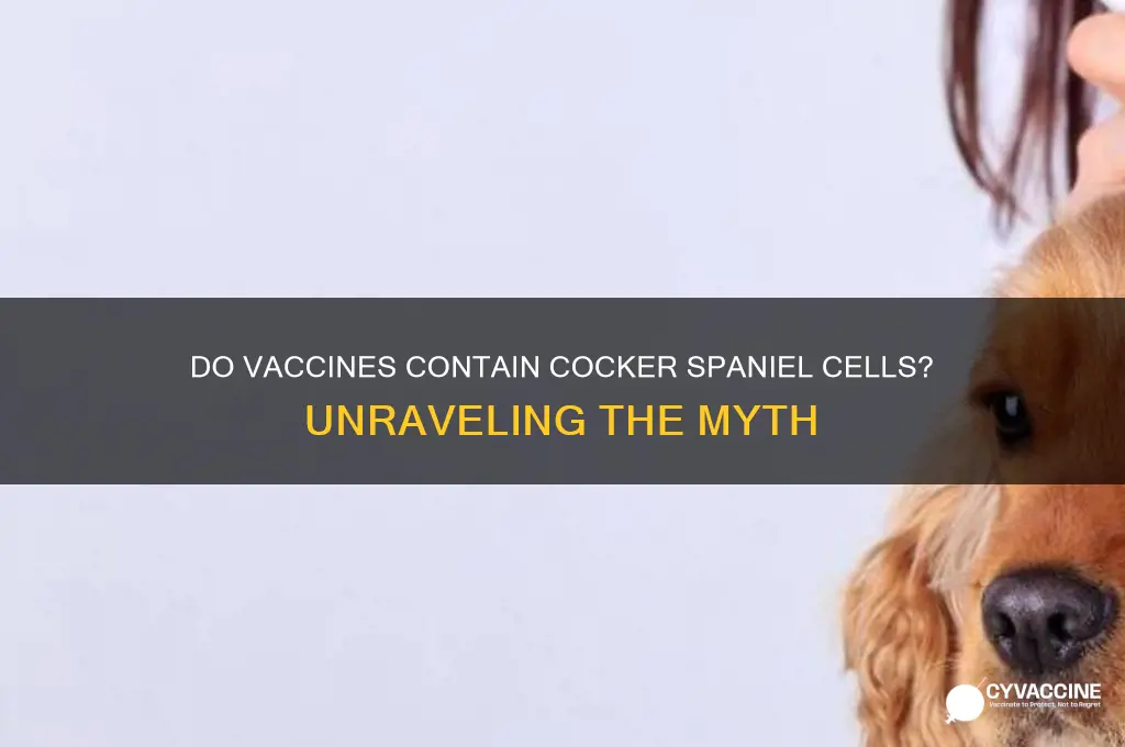 do vaccines have cocker spaniel cells