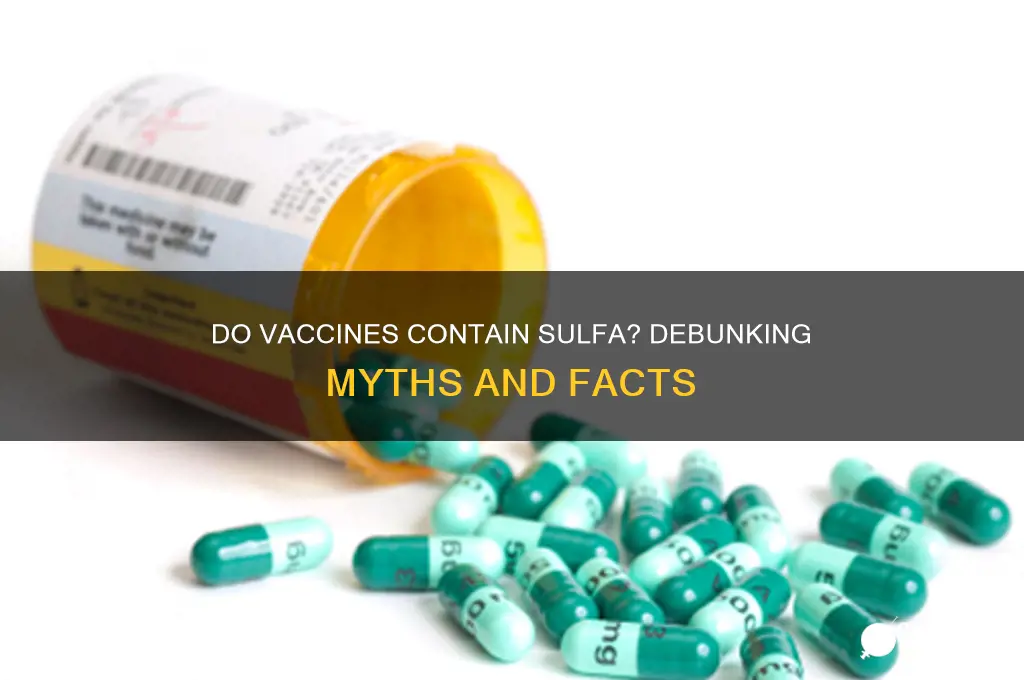 do vaccines have sulfa in them