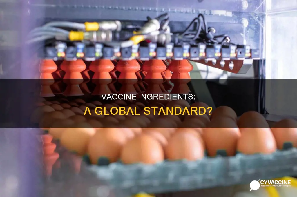 do vaccines have the same ingredients in every country