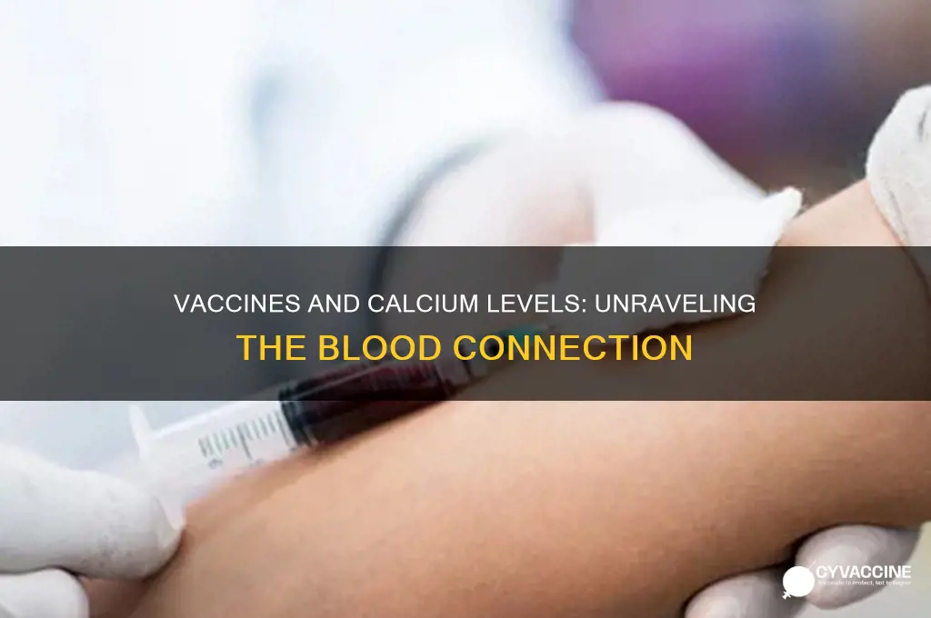 do vaccines increase calcium in blood