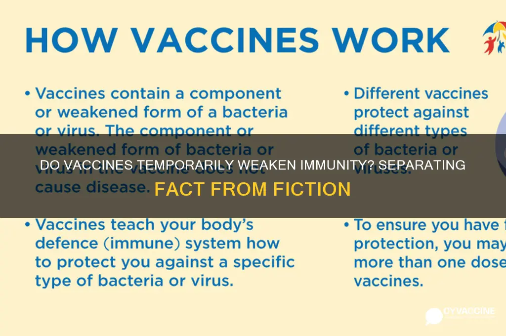 do vaccines lower immune system temporarily