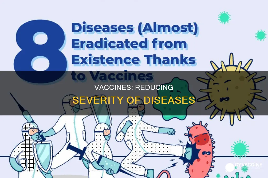 do vaccines reduce the severity of some diseases