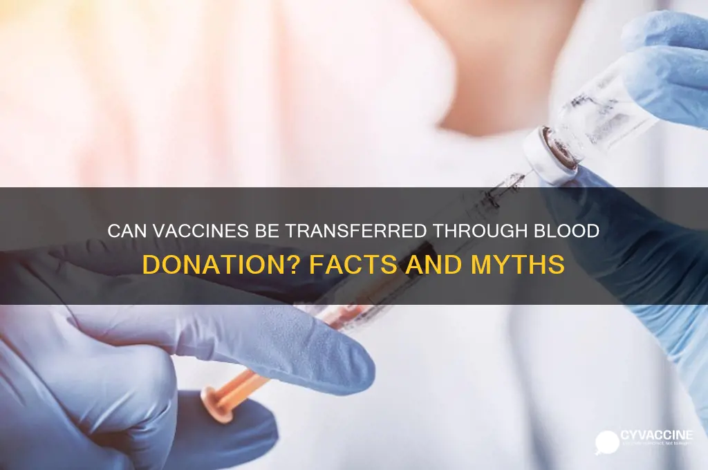 do vaccines transfer through blood donation
