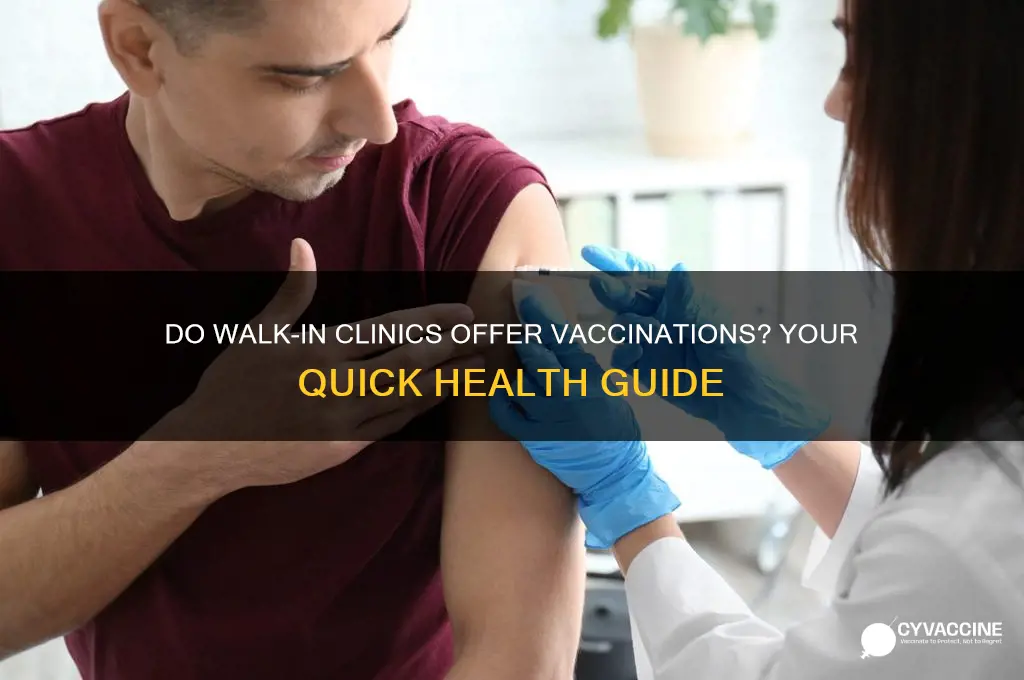 do walk in clinics do vaccinations