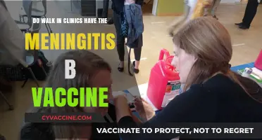 Walk-In Clinics: Meningitis B Vaccine Availability