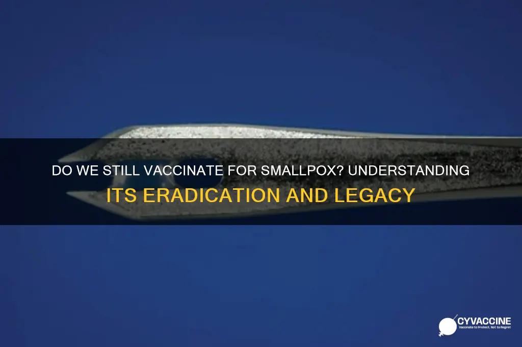 do we vaccinate for small pox