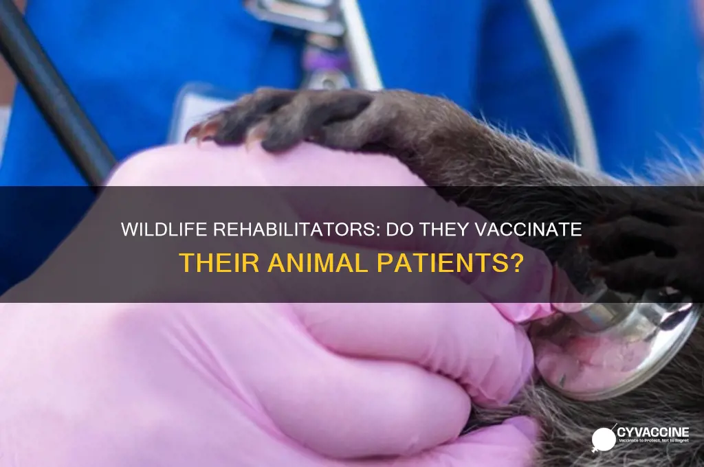 do wildlife rehabilitators vaccinate their patients