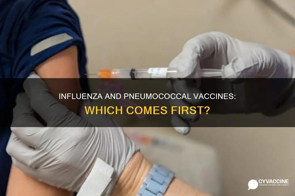 do you administer influenza vaccine before the pneumocaccal vaccine