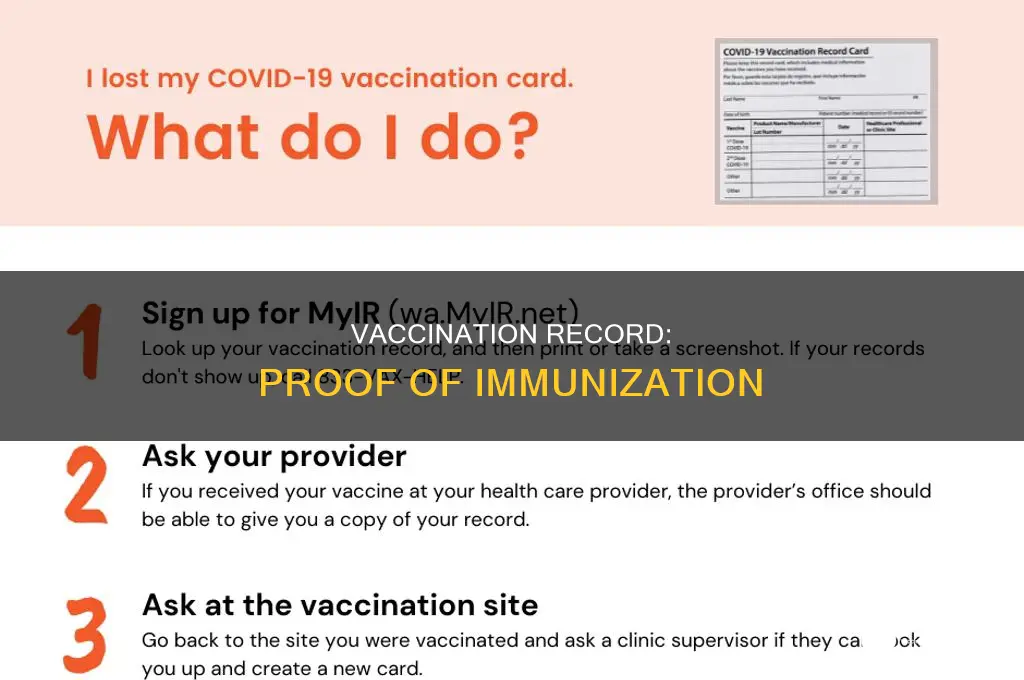 do you document to establish that you have received vaccinations