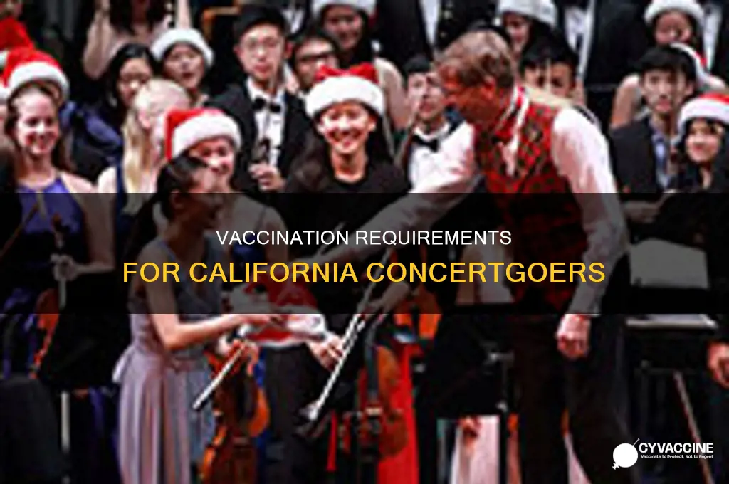 do you have to be vaccinated for concerts in california