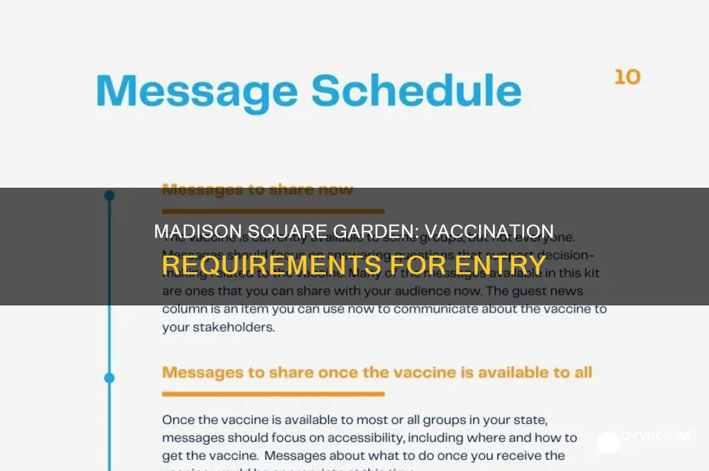 do you have to be vaccinated for madison square garden