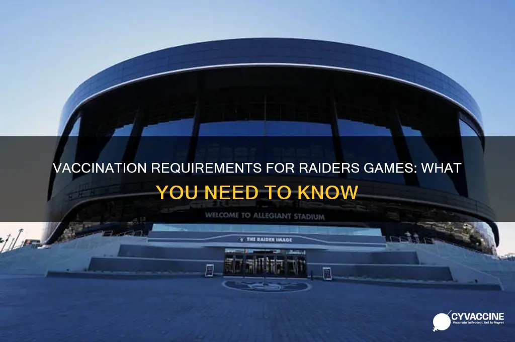 do you have to be vaccinated for raiders games