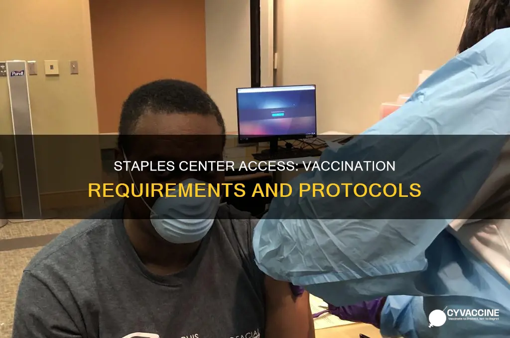 do you have to be vaccinated for staples center