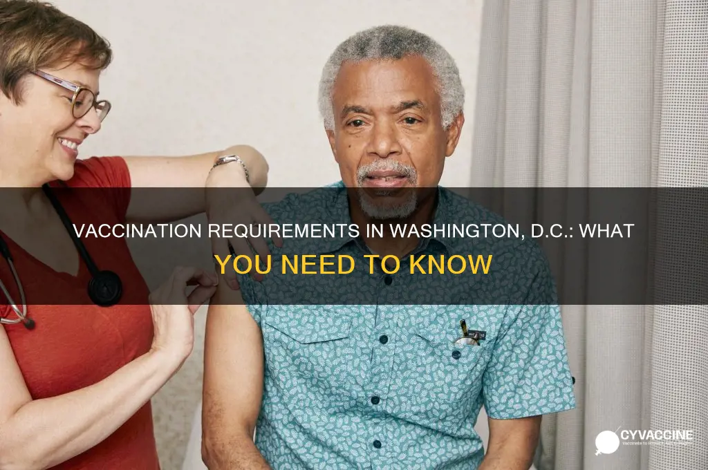 do you have to be vaccinated in dc