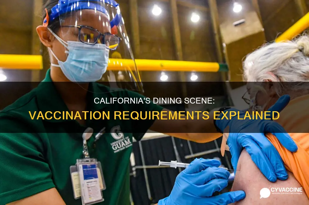 do you have to be vaccinated to dine in california