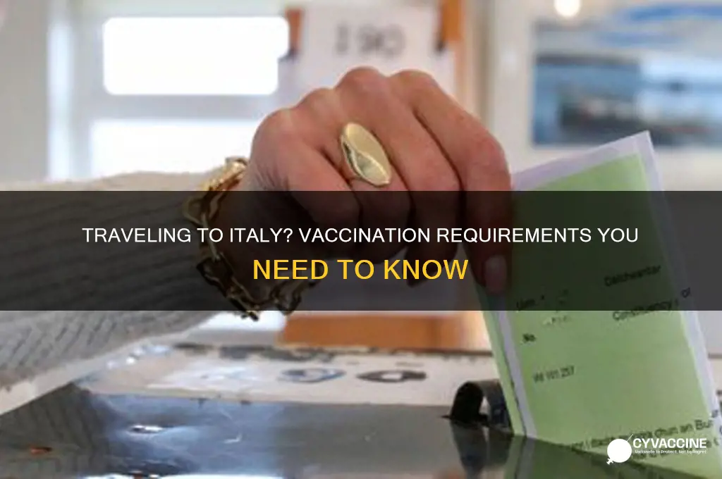 do you have to be vaccinated to italy
