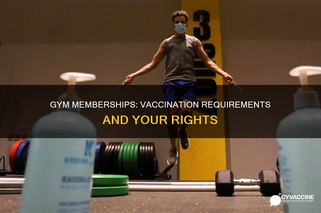 do you have to be vaccinated to join a gym