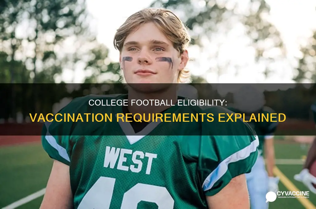 do you have to be vaccinated to play college football