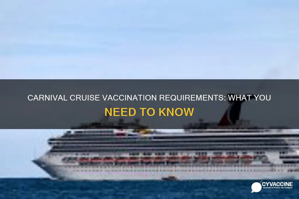 do you have to be vaccinated to sail on carnival