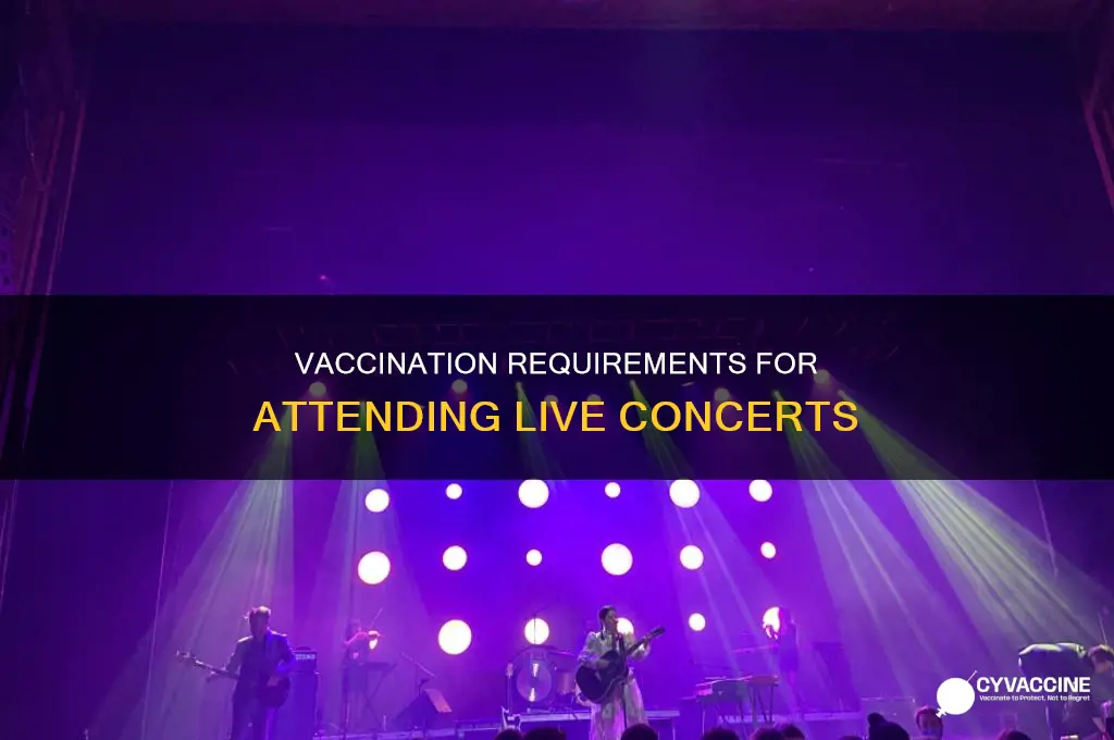 do you have to be vaccinated to see a concert