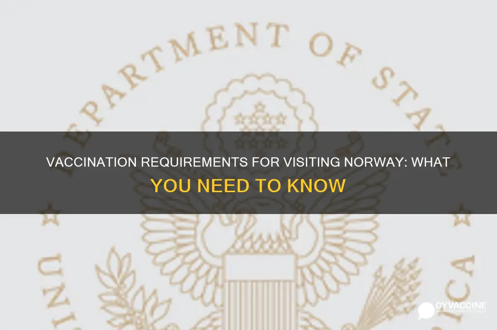 do you have to be vaccinated to visit norway