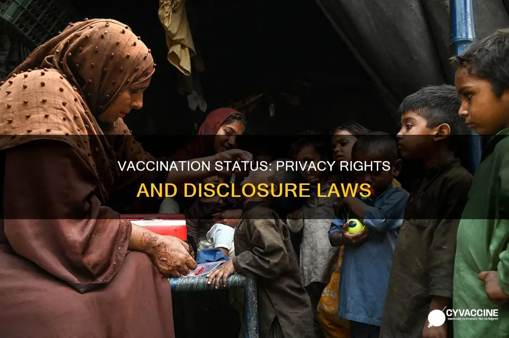 do you have to disclose if you are vaccinated