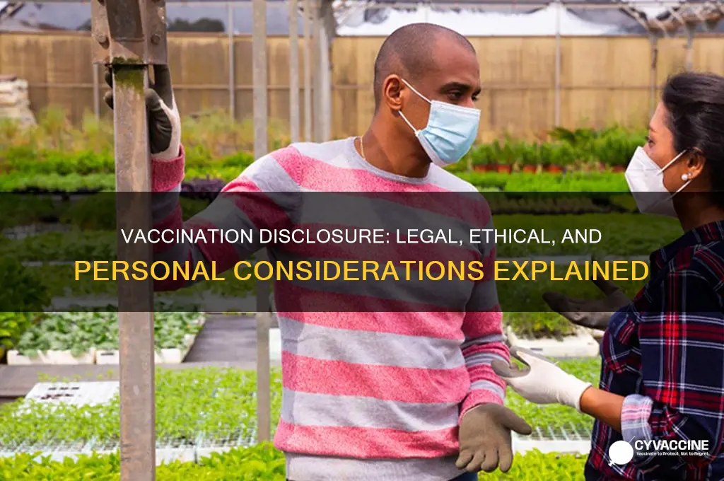 do you have to disclose vaccination