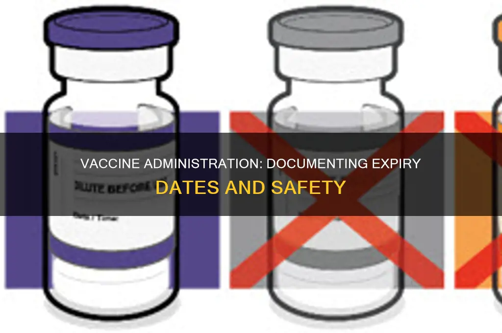 do you have to document expiration dates on administered vaccines