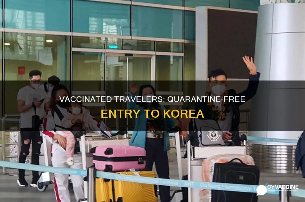 do you have to quarantine in korea if vaccinated