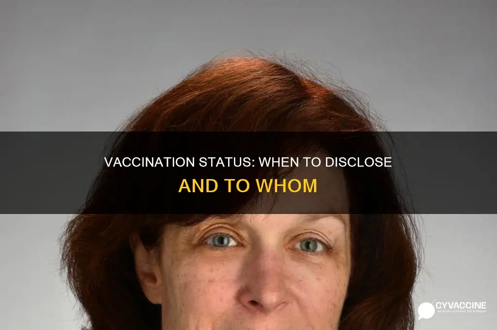 do you have to say if you are vaccinated