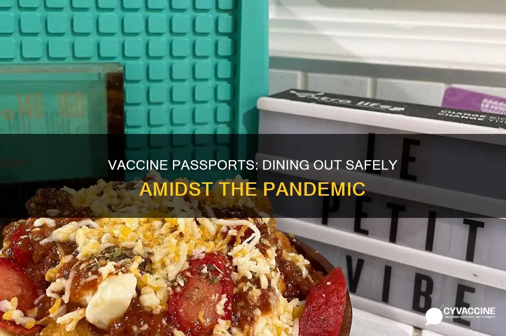 do you have to show proof of vaccination at restaurants