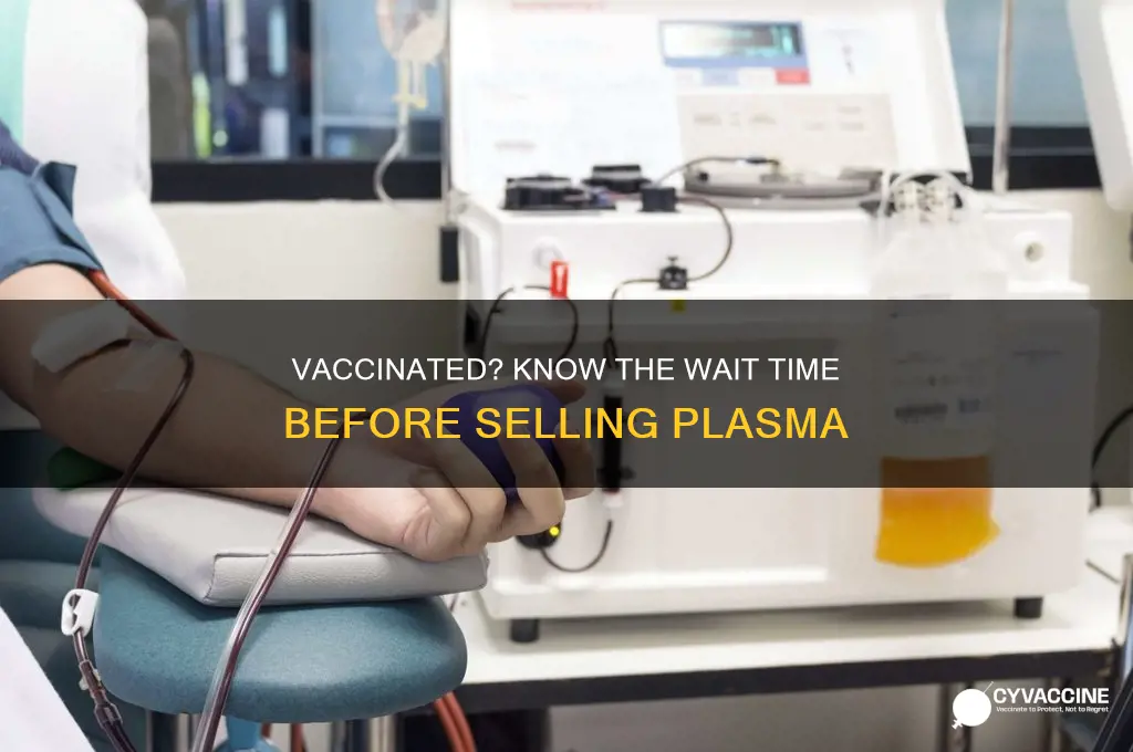 do you have to wait after vaccines to sell plasma