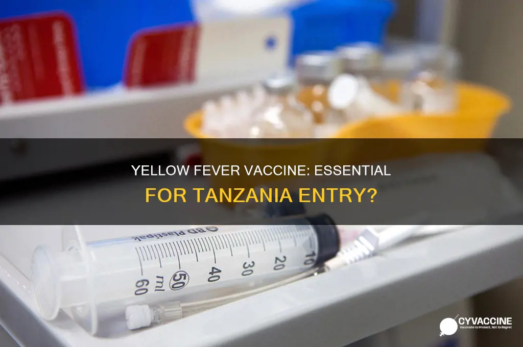 do you neee yellow fever vaccine for tanzania entry