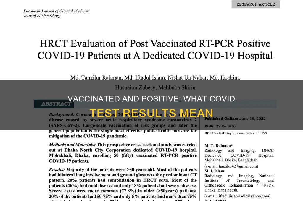 do you test positive for coronavirus after vaccine