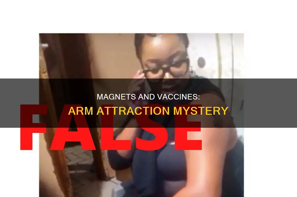 does a magnet stick to your arm after vaccine
