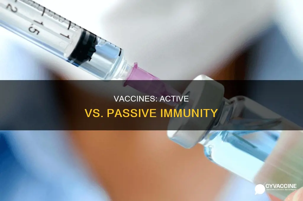 does a vaccine confer aquired or passive immunity
