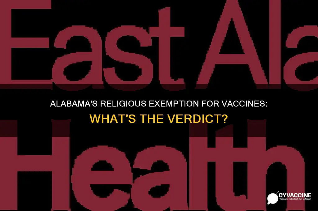 does alabama have a religious exemption for vaccines