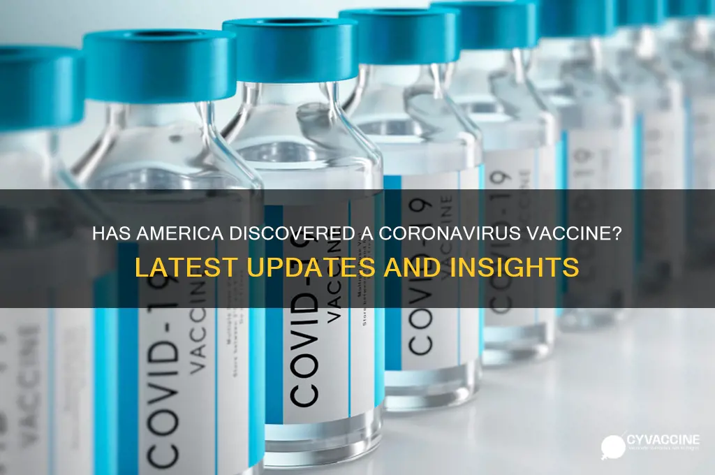 does america found vaccine for coronavirus